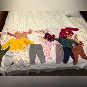 Baby girl cloths 16 pants, 15 shirts 6-9 months